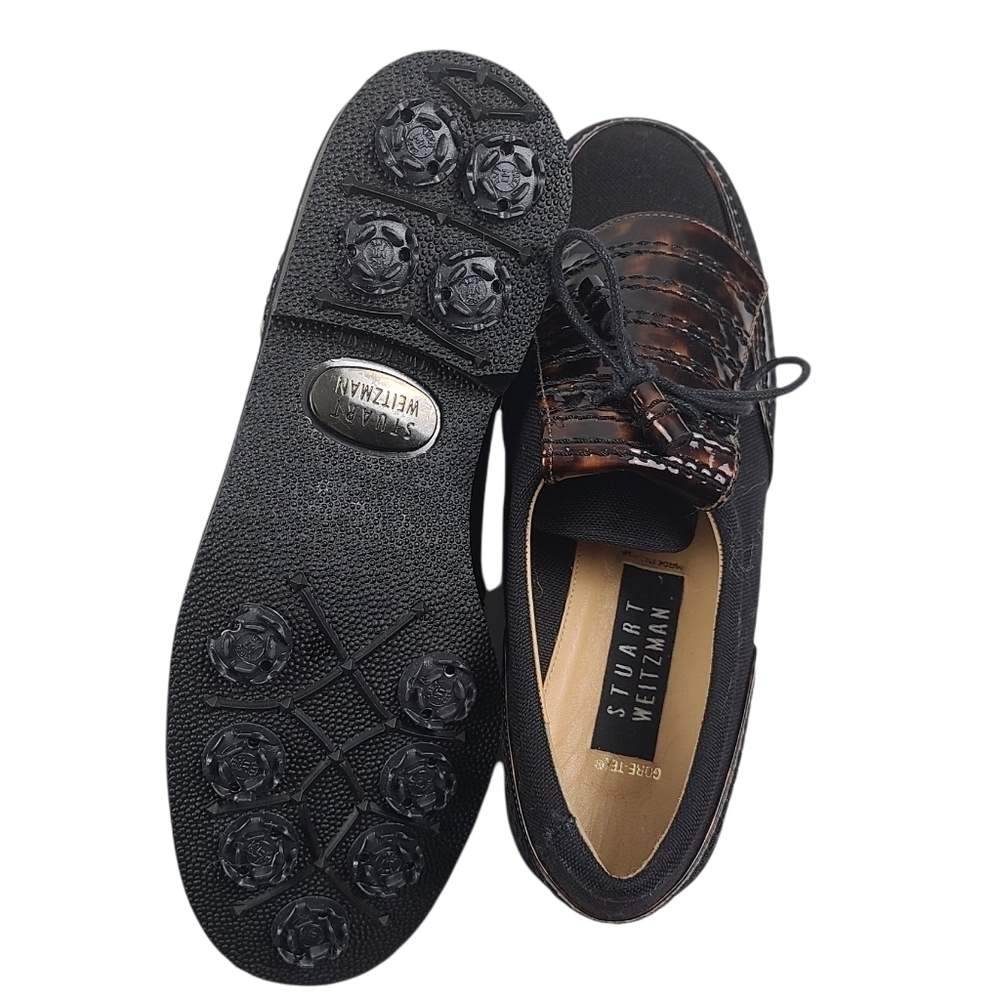 New Stuart Weitzman Tortoise Kiltie‎ Oxford With Spikes Golf Shoes sz 6 - Picture 5 of 8